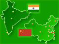 Bild: Umrisse von China und Indien; Rechte: WDR